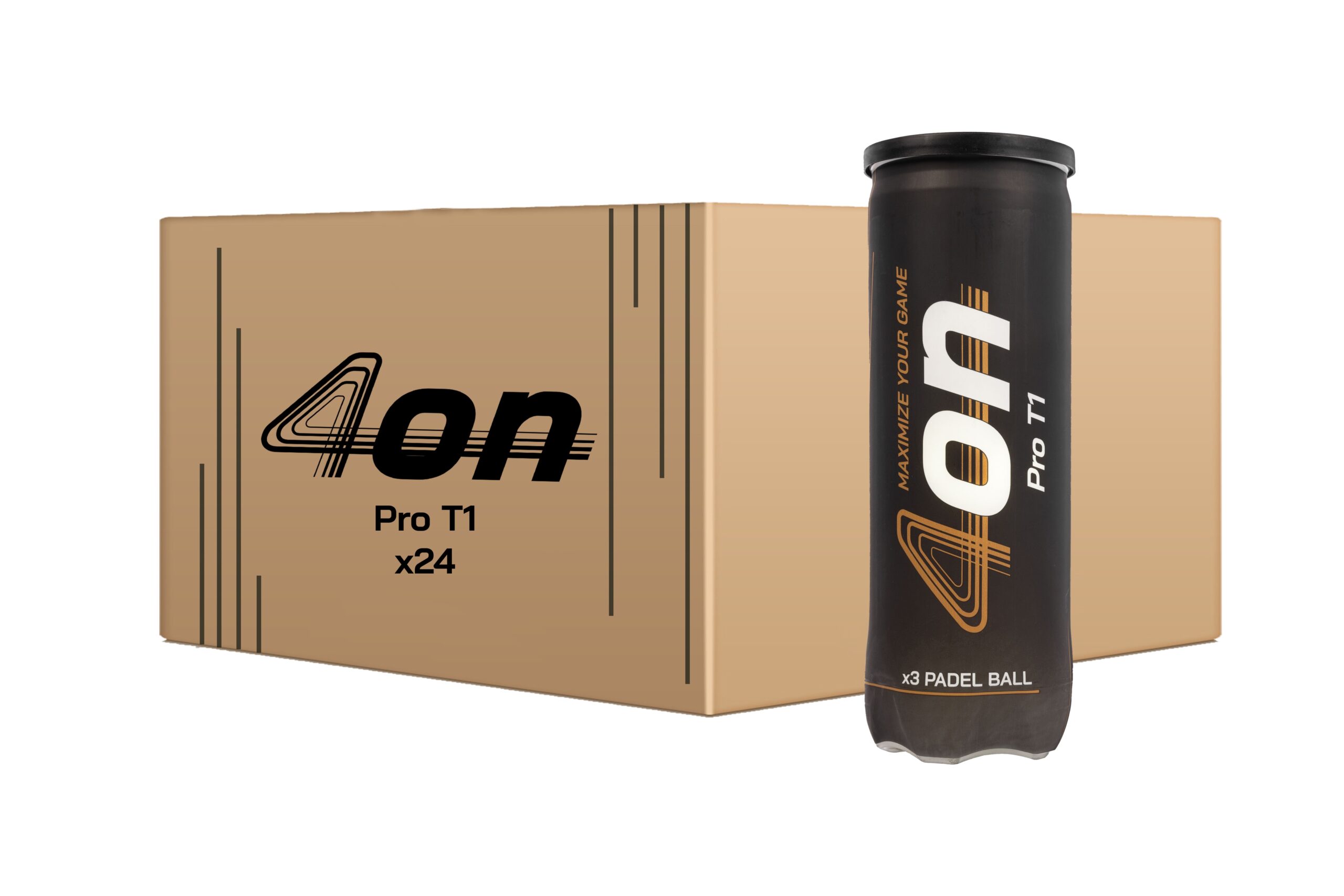 4on Pro T1 Padel Balls, 24 x 3-Pack Tubes